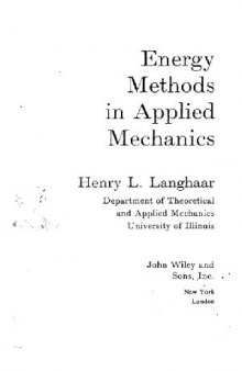 Energy methods in applied mechanics