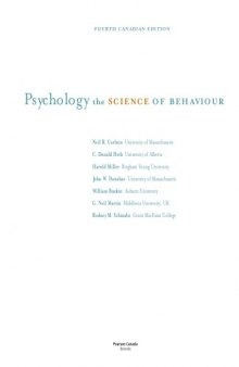 Psychology: The Science of Behaviour  