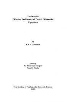 Lectures on diffusion problems and partial differential equations