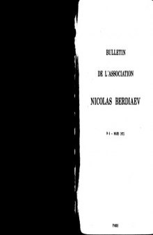 Bulletin de l'Association Nicolas Berdiaev. #4. Paris. 1975