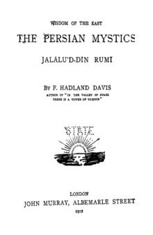 The Persian Mystics: Jalalu'D-Din Rumi