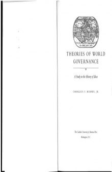 Theories of World Governance: A Study in the History of Ideas