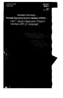 IEEE Std 1003.1-1990, POSIX Part 1 System API