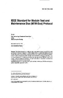 IEEE Std 1149.5-1995: IEEE Standard for Module Test and Maintenance Bus (Mtm-Bus) Protocol