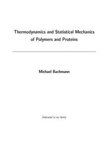 Thermodynamics and statistical mechanics of polymers and proteins