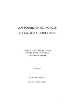 Low Power Asynchronous. Digital Signal Processing