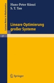 Lineare Optimierung grosser Systeme