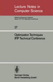 Optimization Techniques IFIP Technical Conference: Novosibirsk, July 1–7, 1974