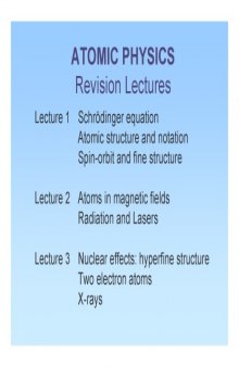 Atomic Physics Revision