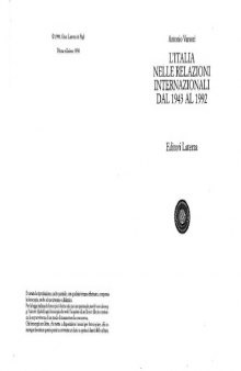 L'Italia nelle relazioni internazionali dal 1943 al 1992