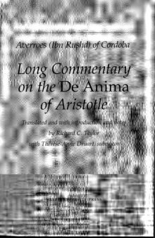 Long Commentary on the de Anima of Aristotle