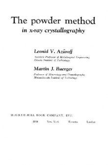 Powder Method in X-Ray Crystallography