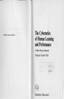 The cybernetics of human learning and performance: A guide to theory and research  