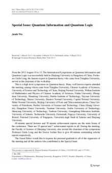 [Journal] International Journal of Theoretical Physics. Volume 52. Issue 6
