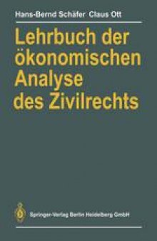 Lehrbuch der okonomischen Analyse des Zivilrechts