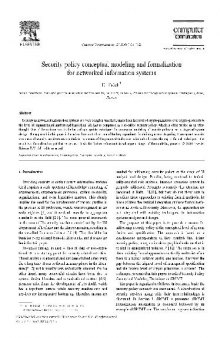 Computer Communications 23 1716-1723 Security policy conceptual modeling and formalization for networked information systems