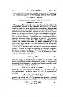 Quantization in Space and the Relative Intensities of the Components of Infra-Red Absorption Bands