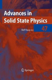 Advances Solid State Physics, Vol. 47 (2008)(en)(364s)