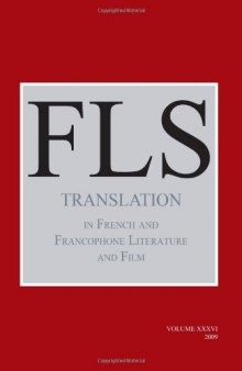 Translation in French and Francophone Literature and Film. (French Literature)
