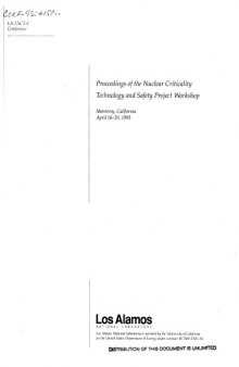 Nuclear Criticality Technology and Safety Project [wkshop procs]