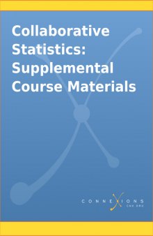 Collaborative Statistics: Supplemental Course Materials