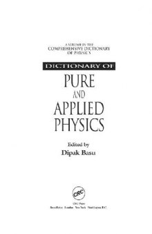 Dictionary of pure and applied physics