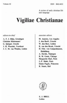 [Journal] Vigiliae Christianae: A Review of Early Christian Life and Language. Vol. 42