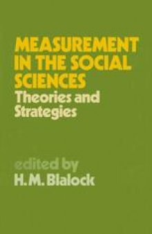 Measurement in the Social Sciences: Theories and Strategies