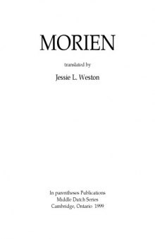 Morien, translated by Jessie L. Weston