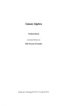 Lineare Algebra [Lecture notes]