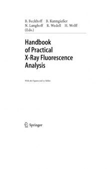 Handbook of Practical X-Ray Fluorescence Analysis