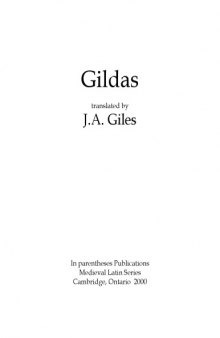 Gildas, translated by J. A. Giles