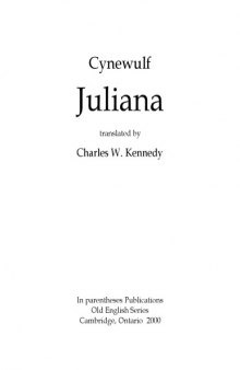 Juliana, translated by Charles W. Kennedy