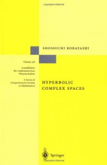 Hyperbolic Complex Spaces (Grundlehren der mathematischen Wissenschaften)  