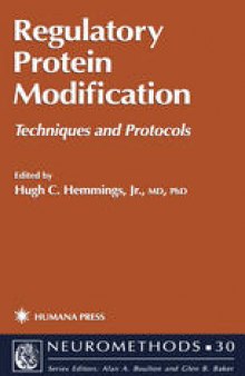 Regulatory Protein Modification: Techniques and Protocols