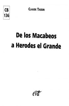 De los Macabeos a Herodes el Grande