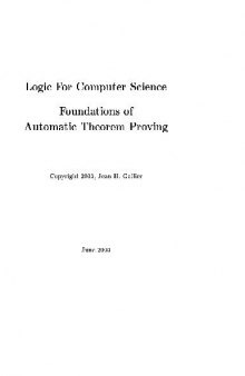 Logic for Computer Science