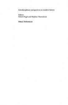 Ethnic Differences: Schooling and Social Structure among the Irish, Italians, Jews, and Blacks in an American City, 1880–1935