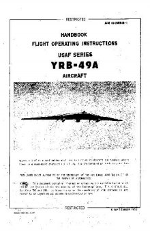 Northrop. Handbook flight operating instructions USAF series YRB-49A airpcraft