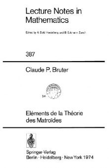 Elements de Theorie Des Matroides