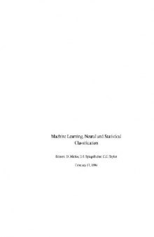 Machine Learning, Neural and Statistical Classification