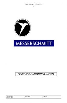 Messerschmitt Bf 109 G-2. Flight and Maintenance Manual