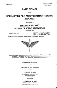 Parts Catalog for the Models PT-13B, PT-17 and PT-19 Primary Training Airplanes