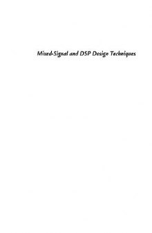 Mixed-Signal and DSP Design Techniques