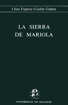 La sierra de Mariola: Aspectos geomorfologicos y biogeograficos
