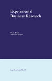 Experimental Business Research