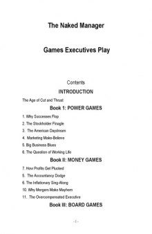 The Naked Manager: Games Executives Play