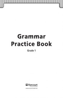 Grammar Practice Book-Grade 1