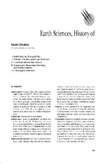 Encyclopedia of Physical Science and Technology - Earth Sciences