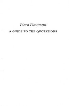 Piers Plowman : a guide to the quotations